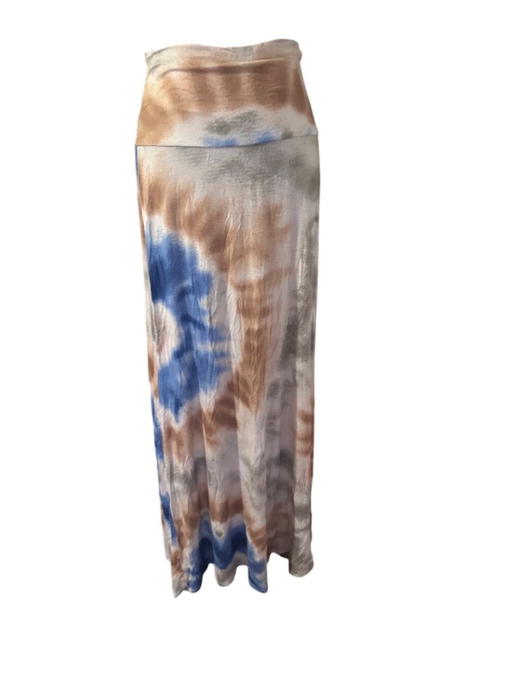 Frumos brown and blue tie dye maxi skirt size L